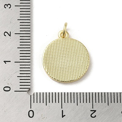 Brass Pave Shell Pendants KK-I708-14G-G-1
