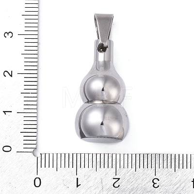 Openable 304 Stainless Steel Urn Ashes Pendants STAS-D097-15P-1