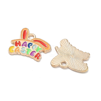 Easter Alloy Enamel Pendants ENAM-I055-01KCG-05-1