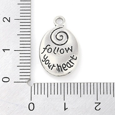 Tibetan Style Alloy Message Pendants TIBEP-Q043-107-RS-1