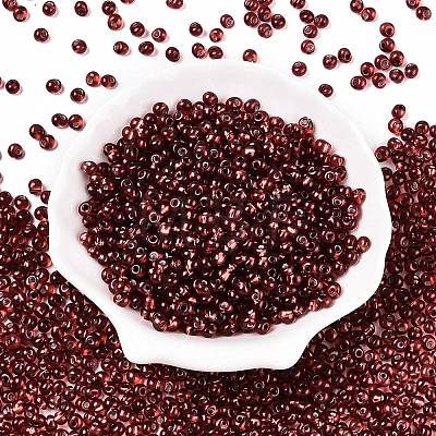 6/0 Baking Paint Transparent Glass Seed Beads SEED-N006-06D-1