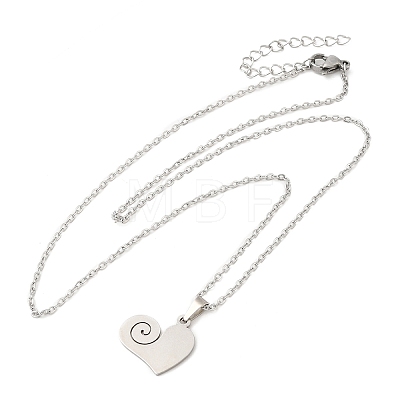 306 Stainless Steel Pendant Necklace for Women NJEW-Q772-01P-08-1