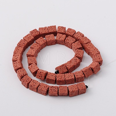 Dyed & Natural Lava Rock Beads Strands G-L435-01-8mm-12-1