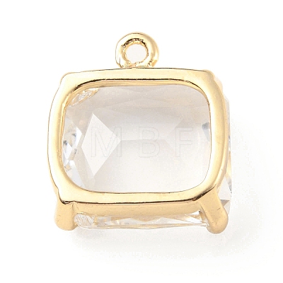 Brass with K9 Glass Pendants KK-C024-01KCG-1