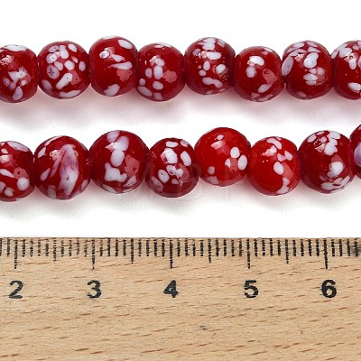 Handmade Lampwork Beads Strands LAMP-H071-01A-04-1