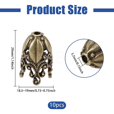 2 Bags Alloy Bead Caps FIND-PH0038-39AB-1