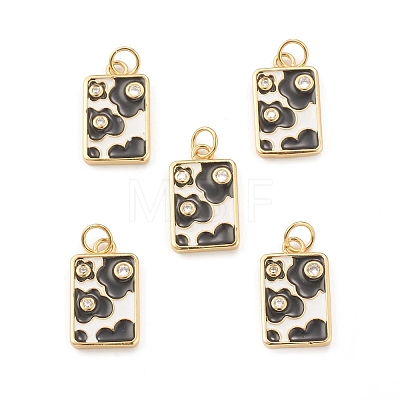 Eco-Friendly Brass Micro Pave Clear Cubic Zirconia Pendants KK-I698-08B-1