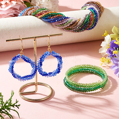 26 Strands 26 Colors Electroplate Glass Beads Strands EGLA-TA0013-80B-1