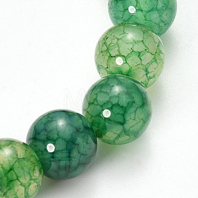 Natural Dragon Veins Agate Beaded Stretch Bracelets BJEW-Q692-02G-1