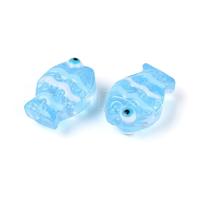 Transparent Glass and Enamel Beads Strands GLAA-T034-01E-1
