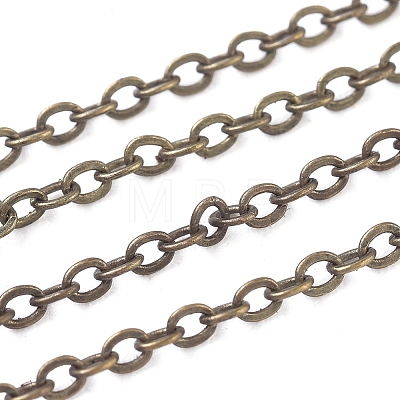 Brass Coated Iron Flat Cable Chains CH-CJC0001-04AB-1