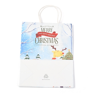 Christmas Theme Kraft Paper Bags ABAG-H104-D07-1