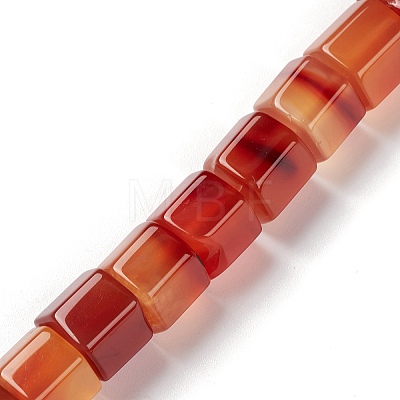 Natural Red Agate Beads Strands G-C026-B03-1