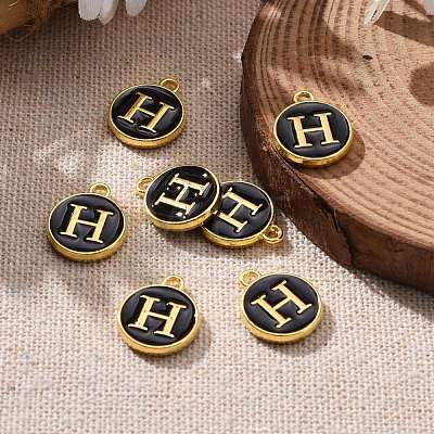 Golden Plated Alloy Charms X-ENAM-S118-02H-1