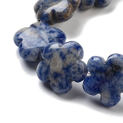 Natural Blue Spot Jasper Beads Strands G-F769-D01-01-1