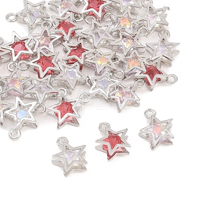 30Pcs 3 Colors Alloy Glass Pendants FIND-YW0011-24A-1