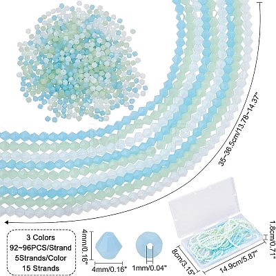 10 Strands 2 Style Electroplate Glass Beads Strands EGLA-FH0001-10-1