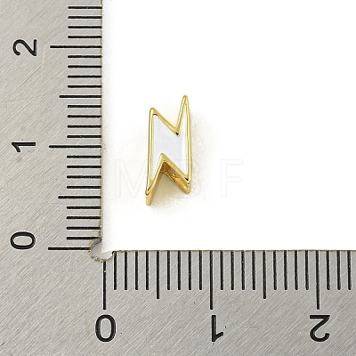 Rack Plating Brass Enamel Beads KK-U029-22G-01-1