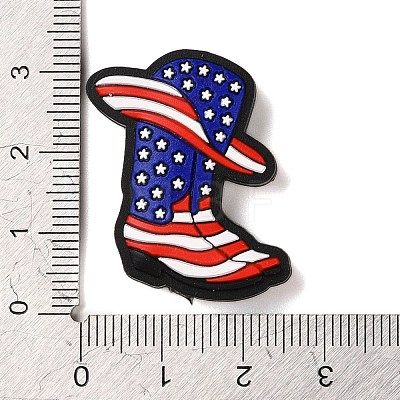 Independence Day Silicone Focal Beads SIL-R147-01I-1