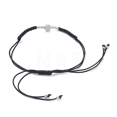 Adjustable Nylon Cord Braided Bead Bracelets BJEW-JB05014-01-1