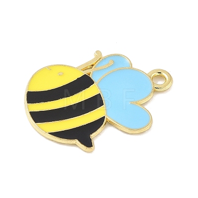 Bees Theme Alloy Enamel Pandants FIND-M083-06M-G-1