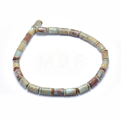 Natural Aqua Terra Jasper Beads Strands G-I213-03B-1