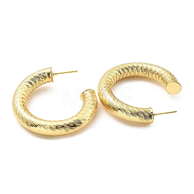 Rack Plating Brass Round Stud Earrings KK-C026-19B-G-1