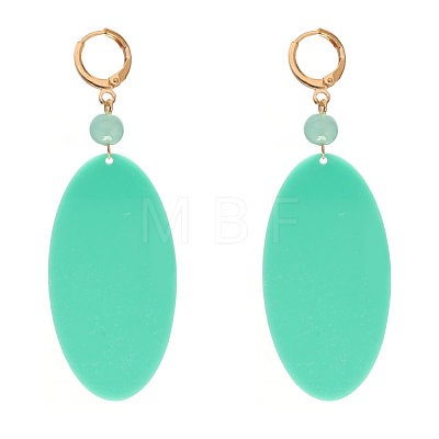 Oval Acrylic Hoop Earrings FS-WGC2B37-05-1
