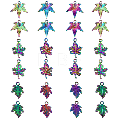 24Pcs 3 Style Plated Alloy Pendants FIND-CA0007-01-1