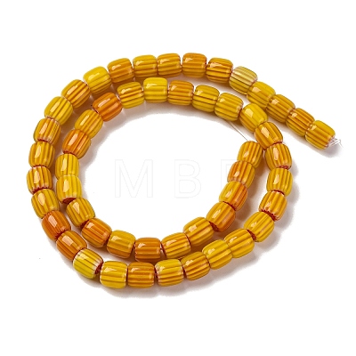 Handmade Lampwork Chevron Beads Strands X-LAMP-K041-01B-10-1