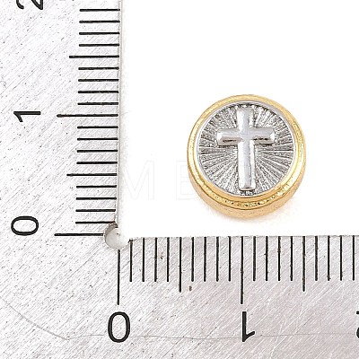 Religion Brass Beads KK-C170-28GP-03-1