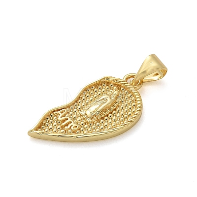 Brass Micro Pave Cubic Zirconia Pendants KK-M319-25G-02-1