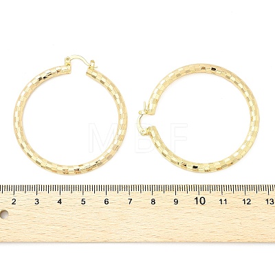 Brass Hoop Earrings EJEW-B117-06E-G-1