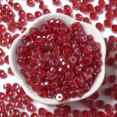 Transparent Colours Luster Glass Seed Beads SEED-E001-T3x6mm-A02-1