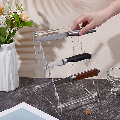 Acrylic Wall Mounted Sword Display Stands ODIS-WH0078-61B-1