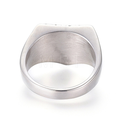 304 Stainless Steel Signet Rings for Men RJEW-D073-27-AS-1