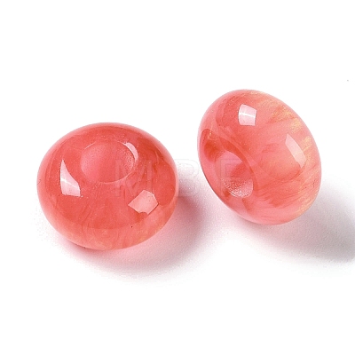 Two Tone Resin European Beads RESI-F055-09F-1