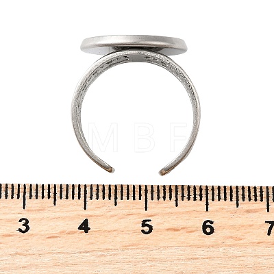 304 Stainless Steel Cuff Ring Components STAS-V012-01D-P-1