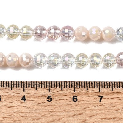 Electroplate Glass Beads Strands EGLA-D300-06-6mm-20-1