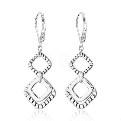 Brass Leverback Earrings for Women WG58E1E-02-1