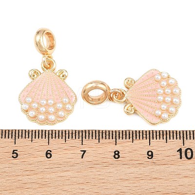 Alloy Enamel European Dangle Charms AL-CBAC2D3-03G-06-1