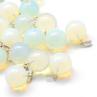 Round Opalite Pendants G-Q434-12-1