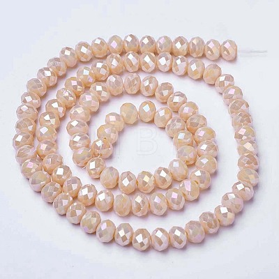 Electroplate Glass Beads Strands EGLA-A044-P4mm-BM-1