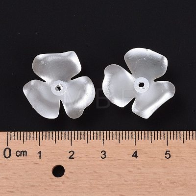 Flower Imitation Pearl Acrylic Bead Caps OACR-L004-7226-1