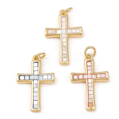 Brass Enamel Pendants KK-L255-07G-1