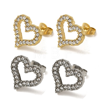 PVD Vacuum Plating 304 Stainless Steel Stud Earring EJEW-C099-05GP-1