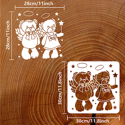 PET Hollow Out Drawing Painting Stencils DIY-WH0391-0504-1