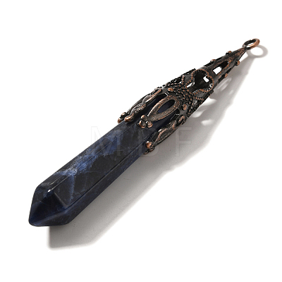 Natural Sodalite Pointed Big Pendants G-P560-02R-05-1