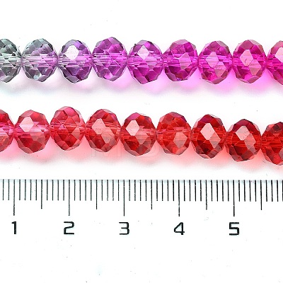 Transparent Painted Glass Beads Strands DGLA-A034-T6mm-A24-1