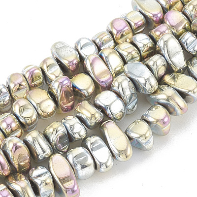 Electroplate Non-magnetic Synthetic Hematite Beads Strands G-T061-120R-1